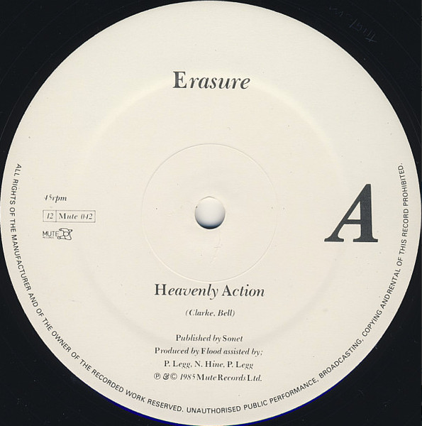 Erasure - Heavenly  Action | Mute (12 Mute 042) - 3
