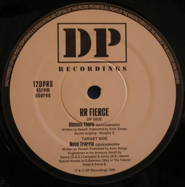 RR Fierce - Almost There / Nose Traffic | DP Recordings (12DPR3) - 2