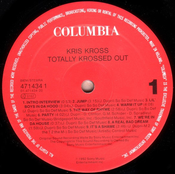 Kris Kross - Totally Krossed Out | Columbia (COL 471434 1) - 3 Kris Kross - Totally Krossed Out | Columbia (COL 471434 1) - 3
