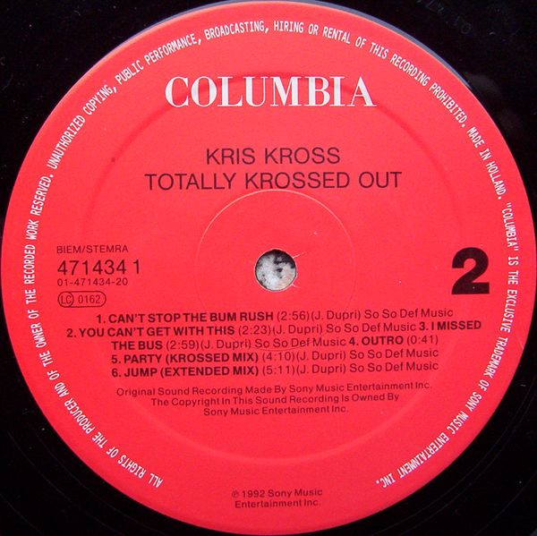 Kris Kross - Totally Krossed Out | Columbia (COL 471434 1) - 4 Kris Kross - Totally Krossed Out | Columbia (COL 471434 1) - 4
