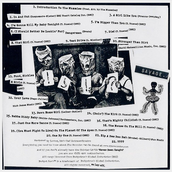 The Mummies - Death By Unga Bunga!! CD | Estrus Records (ES2100) - 2 The Mummies - Death By Unga Bunga!! CD | Estrus Records (ES2100) - 2