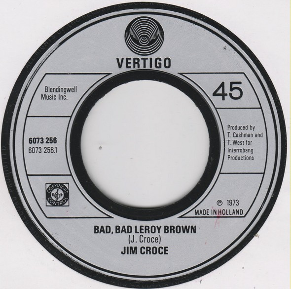 Jim Croce - Bad, Bad Leroy Brown | Vertigo (6073 256) - 3