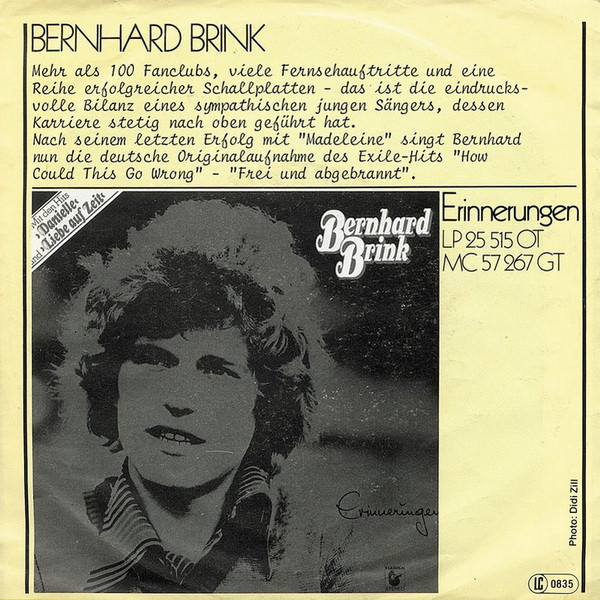 Bernhard Brink - Frei Und Abgebrannt | Hansa (100 673) - main