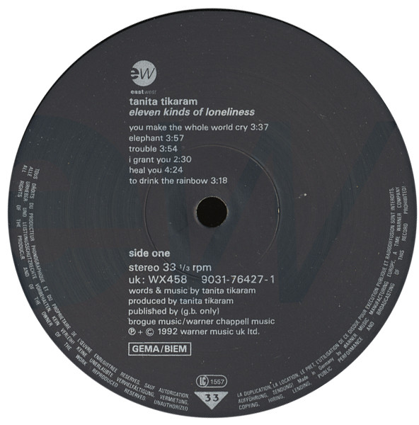 Tanita Tikaram - Eleven Kinds Of Loneliness | EastWest (9031-76427-1) - 3