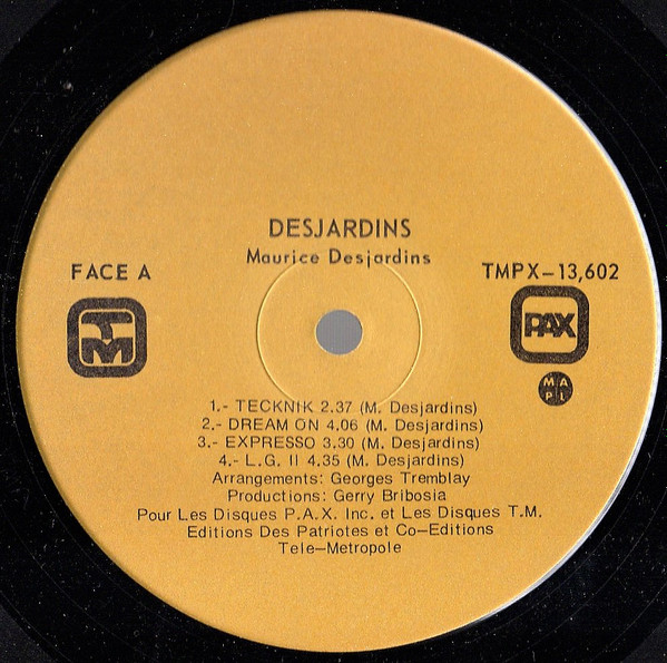 Maurice Desjardins - Desjardins [Vinyl] | Télé-Métropole (TMPX-13602) - 3