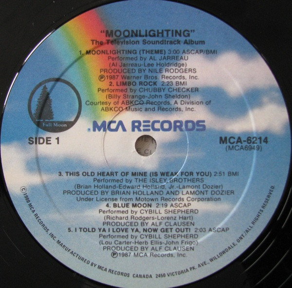 Various - Moonlighting - The Television Soundtrack Album | MCA Records (MCA-6214) - 3