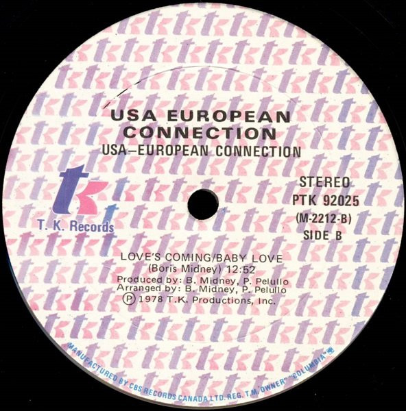 USA-European Connection - Come Into My Heart | T.K. Records (PTK 92025) - 4