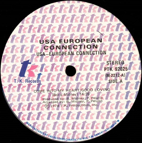 USA-European Connection - Come Into My Heart | T.K. Records (PTK 92025) - 3