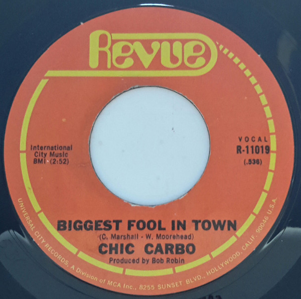 Chick Carbo - Touch Me / Biggest Fool In Town | Revue (R 11019) - main