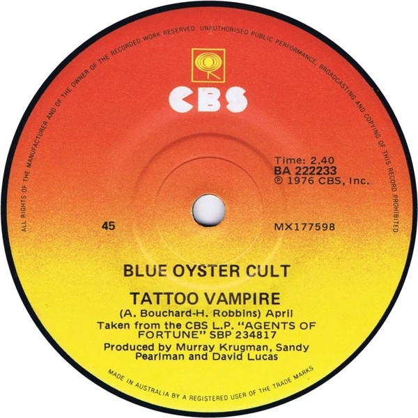 Blue Öyster Cult - (Don't Fear) The Reaper | CBS (BA 222233) - 2