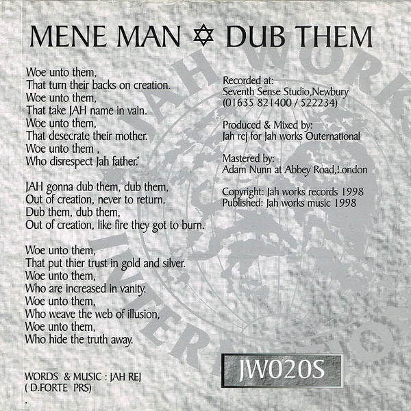 Mene Man & Seventh Sense - Dub Them | Jah Works (JW020S) - 2