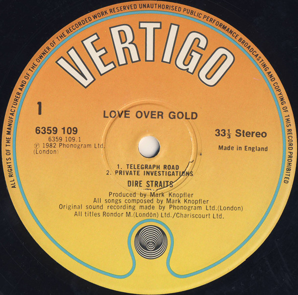 Dire Straits - Love Over Gold | Vertigo (6359 109) - 3 Dire Straits - Love Over Gold | Vertigo (6359 109) - 3