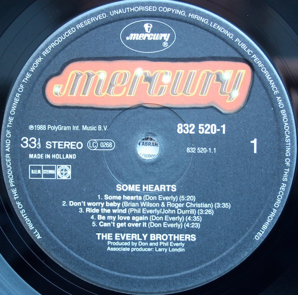 Everly Brothers - Some Hearts... | Mercury (832 520-1) - 3