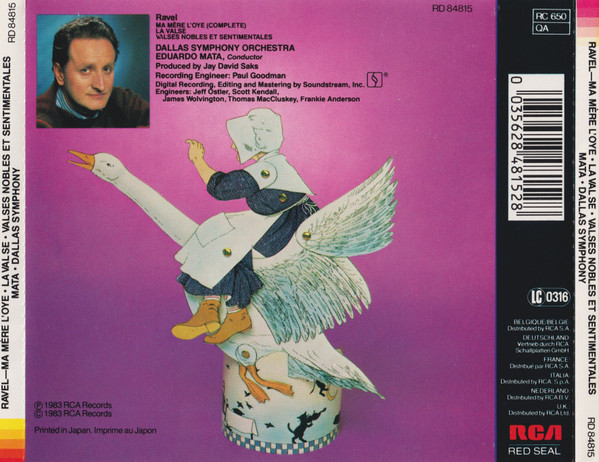 Maurice Ravel , Eduardo Mata , Dallas Symphony Orchestra - Ma Mère L'Oye; Valses Nobles Et Sentimentales; La Valse | RCA Red Seal (RD 84815) - 2