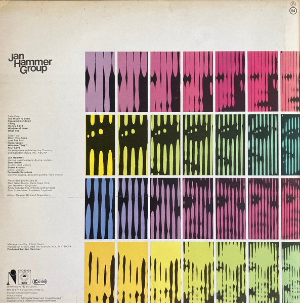 Jan Hammer Group - Melodies | Epic (EPC 82405) - 2 Jan Hammer Group - Melodies | Epic (EPC 82405) - 2