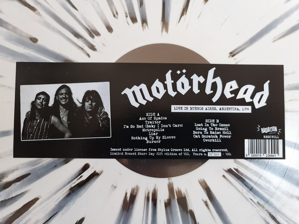 Motörhead - Live In Buenos Aires, Argentina, 1994 - - Vinilo Splatter - RSD 2025 | Radiation Records (RRSCV011) - 3 Motörhead - Live In Buenos Aires, Argentina, 1994 - - Vinilo Splatter - RSD 2025 | Radiation Records (RRSCV011) - 3