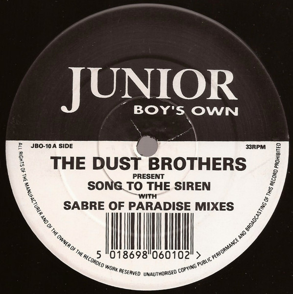 The Dust Brothers - Song To The Siren (Sabre Of Paradise Mixes) | Junior Boy's Own (JBO-10) - main