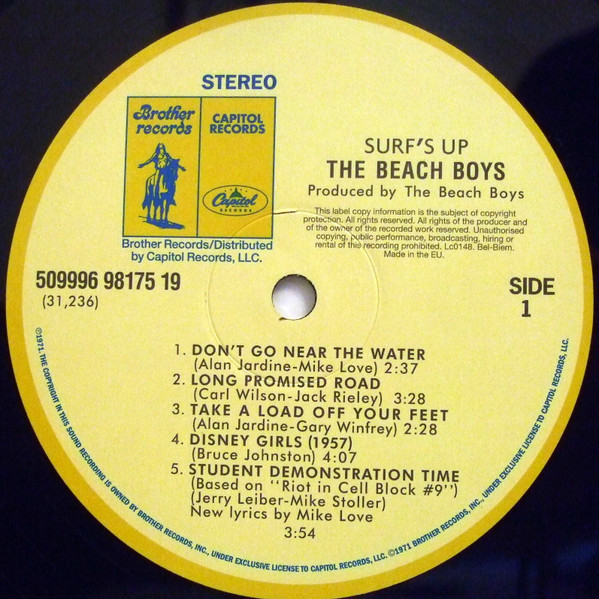 The Beach Boys - Surf's Up | Capitol Records (509996 98175 19) - 3
