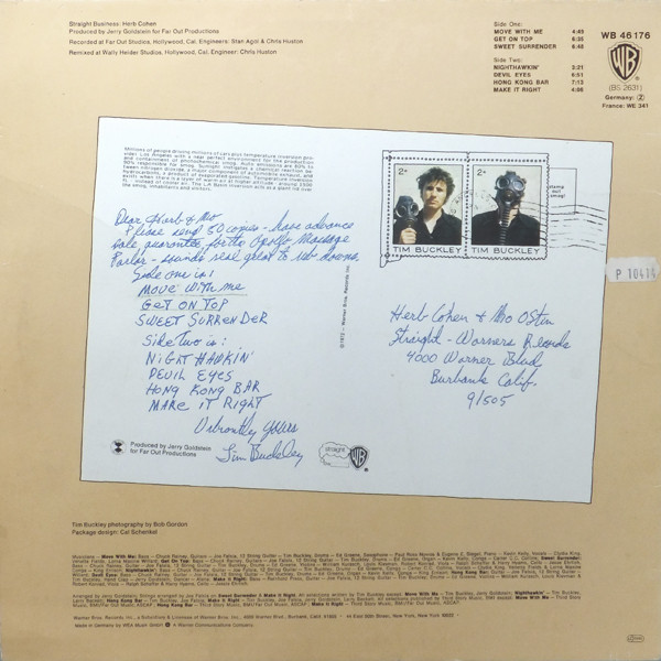 Tim Buckley - Greetings From L.A. | Warner Bros. Records (WB 46 176) - 2 Tim Buckley - Greetings From L.A. | Warner Bros. Records (WB 46 176) - 2