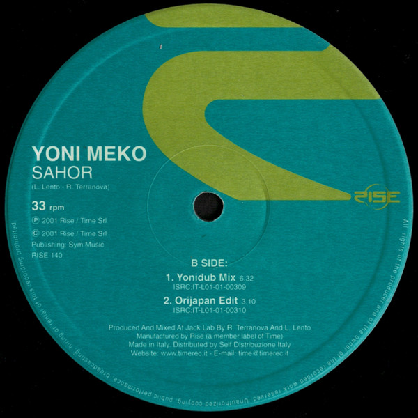 Yony Meko - Sahor | Rise (RISE 140) - 3