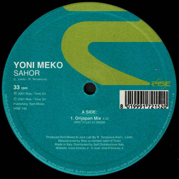 Yony Meko - Sahor | Rise (RISE 140) - 2