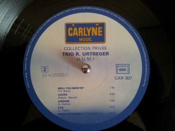René Urtreger , Daniel Humair , Pierre Michelot - Hum! Collection Privée | Carlyne Music (Car 007) - 4 René Urtreger , Daniel Humair , Pierre Michelot - Hum! Collection Privée | Carlyne Music (Car 007) - 4