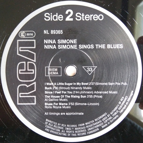 Nina Simone - Nina Simone Sings The Blues | RCA (NL89365) - 4 Nina Simone - Nina Simone Sings The Blues | RCA (NL89365) - 4