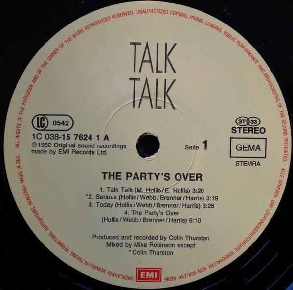 Talk Talk - The Party's Over | Fame (15 7624 1) - 3