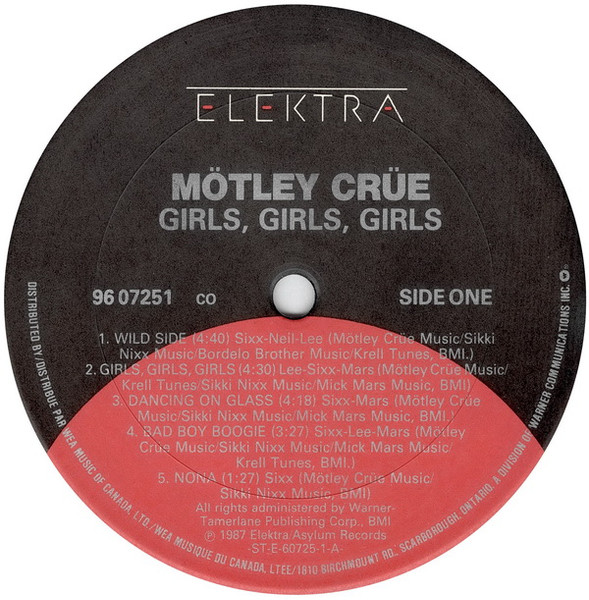 Mötley Crüe - Girls, Girls, Girls | Elektra (96 07251) - 3