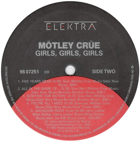 Mötley Crüe - Girls, Girls, Girls | Elektra (96 07251) - 4
