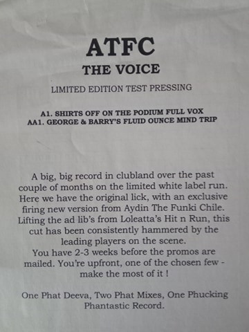 ATFC - The Voice | Slip 'n' Slide (SLIP 098) - 2 ATFC - The Voice | Slip 'n' Slide (SLIP 098) - 2