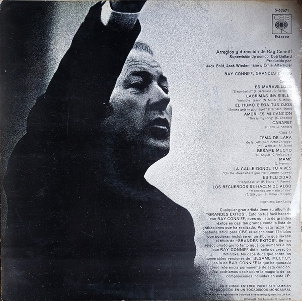 Ray Conniff - Ray Conniff's Greatest Hits | CBS (S-63671) - 2
