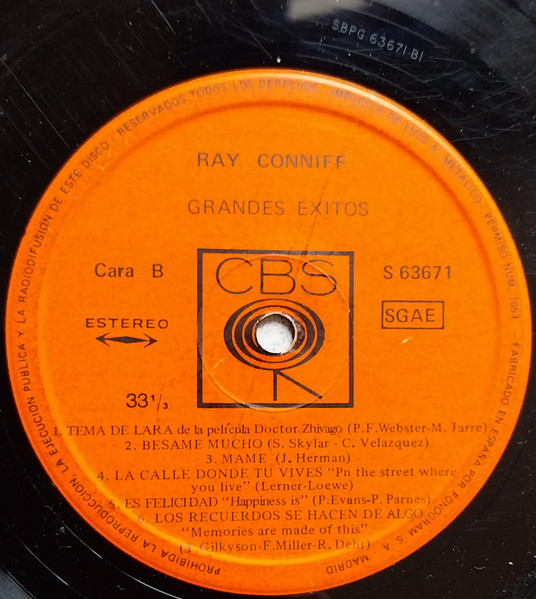 Ray Conniff - Ray Conniff's Greatest Hits | CBS (S-63671) - 4
