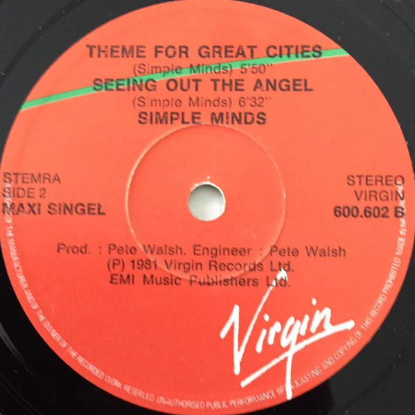 Simple Minds - Promised You A Miracle | Virgin (600 602) - 4 Simple Minds - Promised You A Miracle | Virgin (600 602) - 4