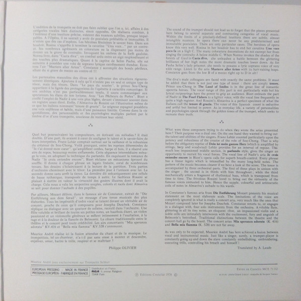 Maurice André - Airs D'Opéras Célèbres | Erato (STU 71132) - 3