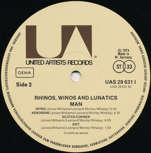 Man - Rhinos, Winos, And Lunatics | United Artists Records (UAS 29631 I) - 4 Man - Rhinos, Winos, And Lunatics | United Artists Records (UAS 29631 I) - 4