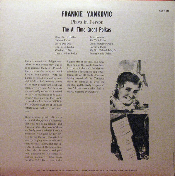 Frank Yankovic - Plays In Person The All Time Great Polkas | Columbia (ESP 1415) - 2 Frank Yankovic - Plays In Person The All Time Great Polkas | Columbia (ESP 1415) - 2