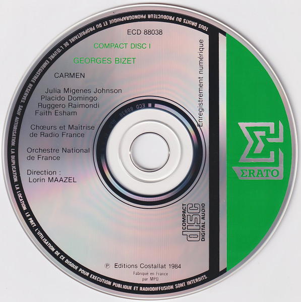 Georges Bizet - Julia Migenes , Placido Domingo , Ruggero Raimondi , Faith Esham , Orchestre National De France , Chœur de Radio France Et Maîtrise De Radio France , Lorin Maazel - Carmen | Erato (ECD 880373) - 3