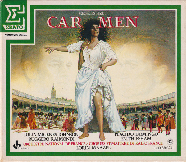 Georges Bizet - Julia Migenes , Placido Domingo , Ruggero Raimondi , Faith Esham , Orchestre National De France , Chœur de Radio France Et Maîtrise De Radio France , Lorin Maazel - Carmen | Erato (ECD 880373) - main
