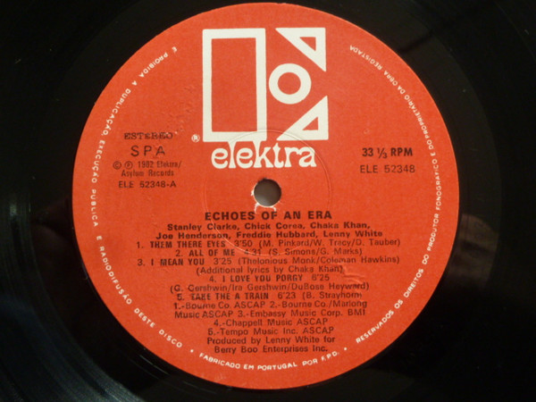 Chaka Khan / Freddie Hubbard / Joe Henderson / Chick Corea / Stanley Clarke / Lenny White - Echoes Of An Era | Elektra (ELE 52348) - 3 Chaka Khan / Freddie Hubbard / Joe Henderson / Chick Corea / Stanley Clarke / Lenny White - Echoes Of An Era | Elektra (ELE 52348) - 3