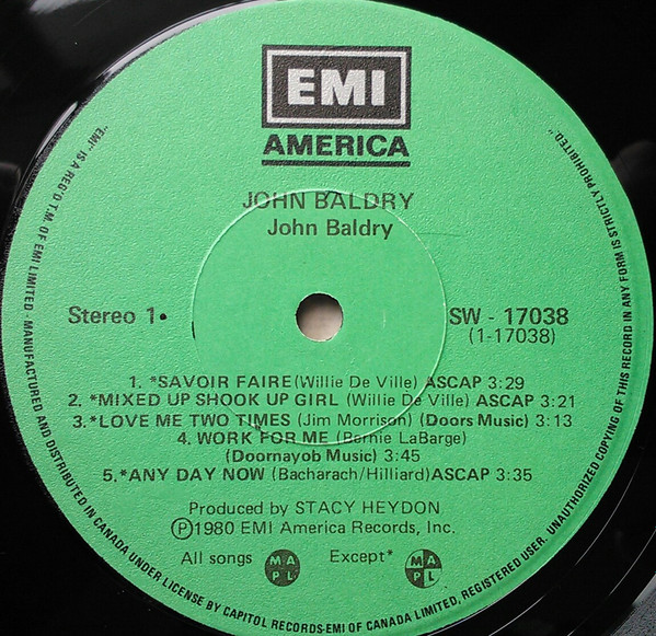 Long John Baldry - Long John Baldry | EMI America (SW-17038) - 3