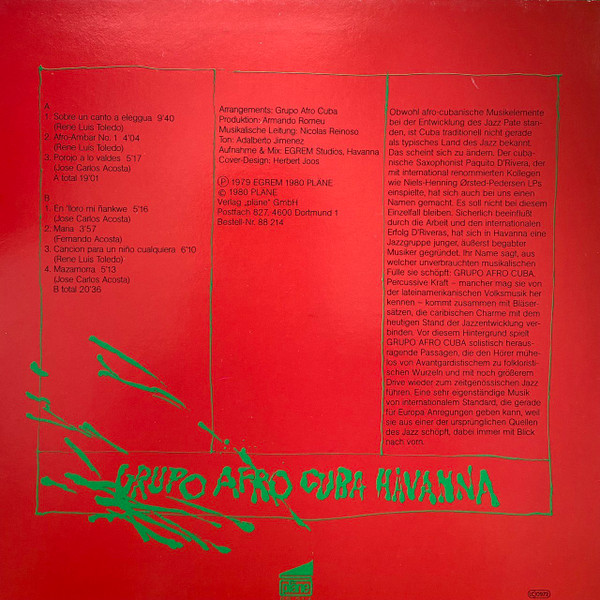 Afrocuba - Afro Cuban Jazz | pläne (88 214) - 2