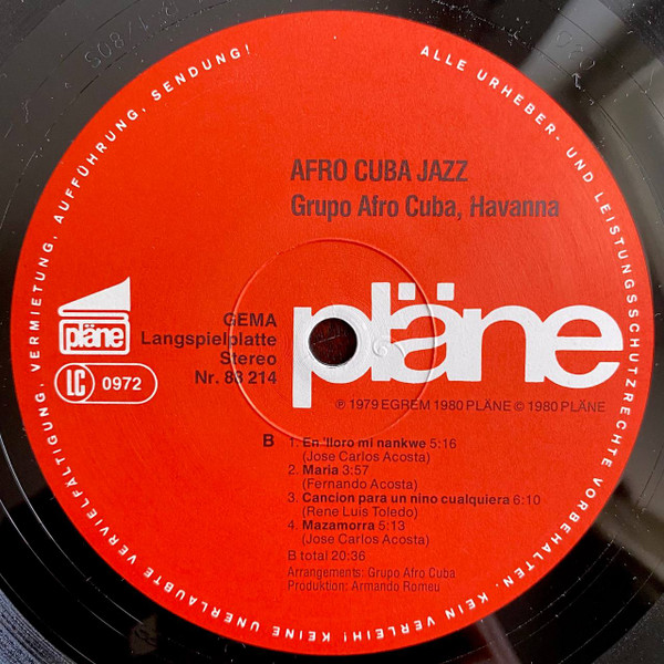 Afrocuba - Afro Cuban Jazz | pläne (88 214) - 4