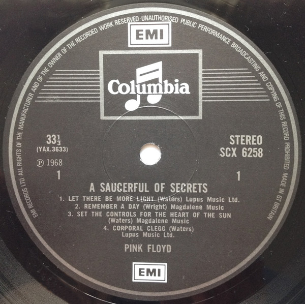 Pink Floyd - A Saucerful Of Secrets | Columbia (SCX 6258) - 3