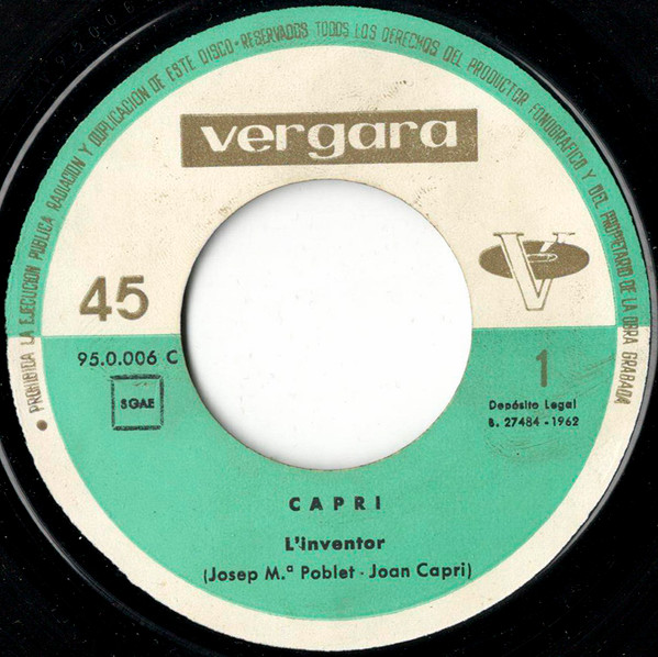 Joan Capri - De Madrid A Barcelona En Tercera / L'Inventor | Vergara (95.0.006 C) - 3