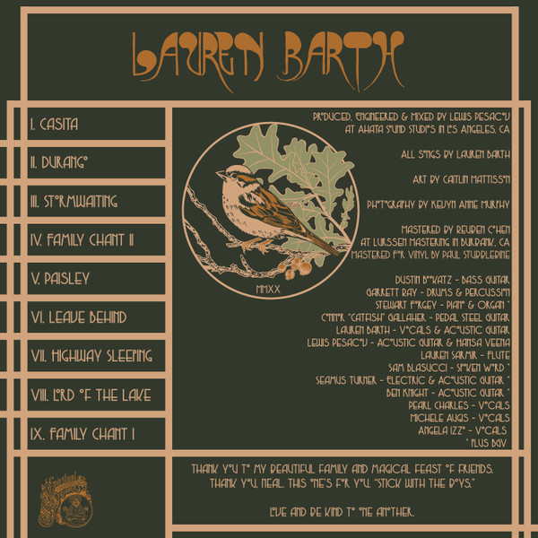 Lauren Barth - Stormwaiting (Limited Edition) [Vinyl] | Spiritual Pajamas (Spiritual 025) - 2