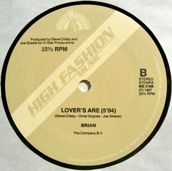 Brian - I'll Be Around | High Fashion Music (MS 316) - 2