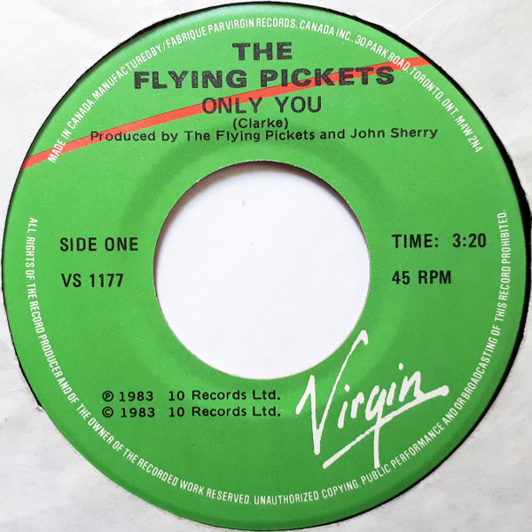 The Flying Pickets - Only You (7") [Vinyl] | Virgin (VS 1177) - 3