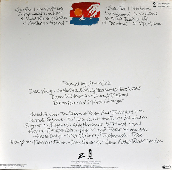 John Cale - Caribbean Sunset | Island Records (205 986-320) - 2 John Cale - Caribbean Sunset | Island Records (205 986-320) - 2