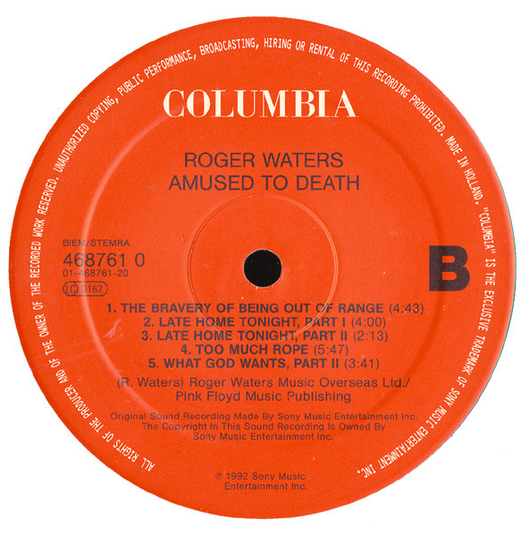 Roger Waters - Amused To Death | Columbia (468761 0) - 4